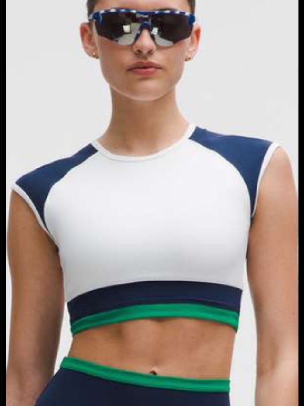 lululemon athletica Colorblock Cropped Athletic Top